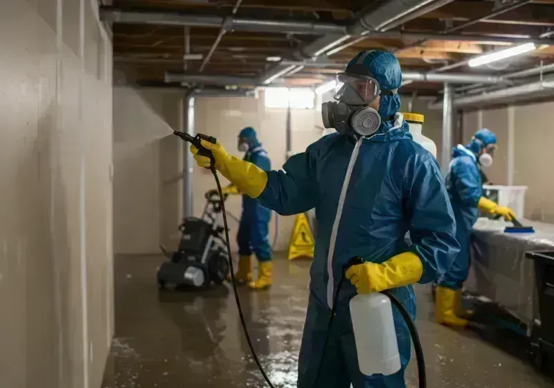 Basement Sanitization and Antimicrobial Treatment process in Rye, NH